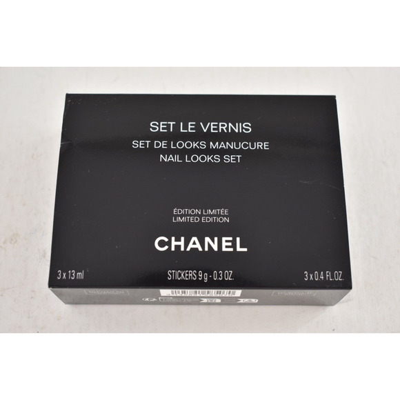 Chanel Set Le Vernis De Looks Manicure Nail Looks Set Stickers Polish Red White - Picture 2 of 8